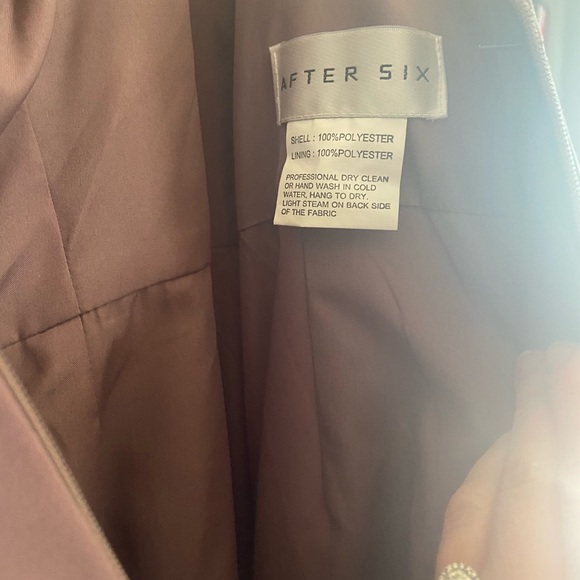 After Six French Truffle Bridesmaid Dress - Picture 5 of 8